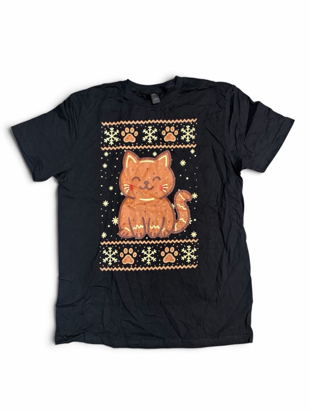 Gildan women’s Cat Graphic Tee Christmas